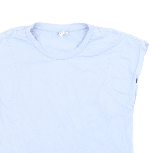& Other Stories Womens Blue 100% Cotton Basic T-Shirt Size 10 Round Neck