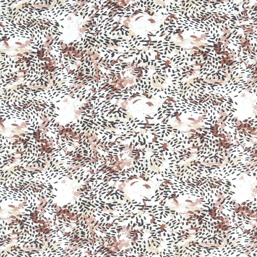 EWM Womens Brown Geometric 100% Cotton Basic T-Shirt Size XL Round Neck