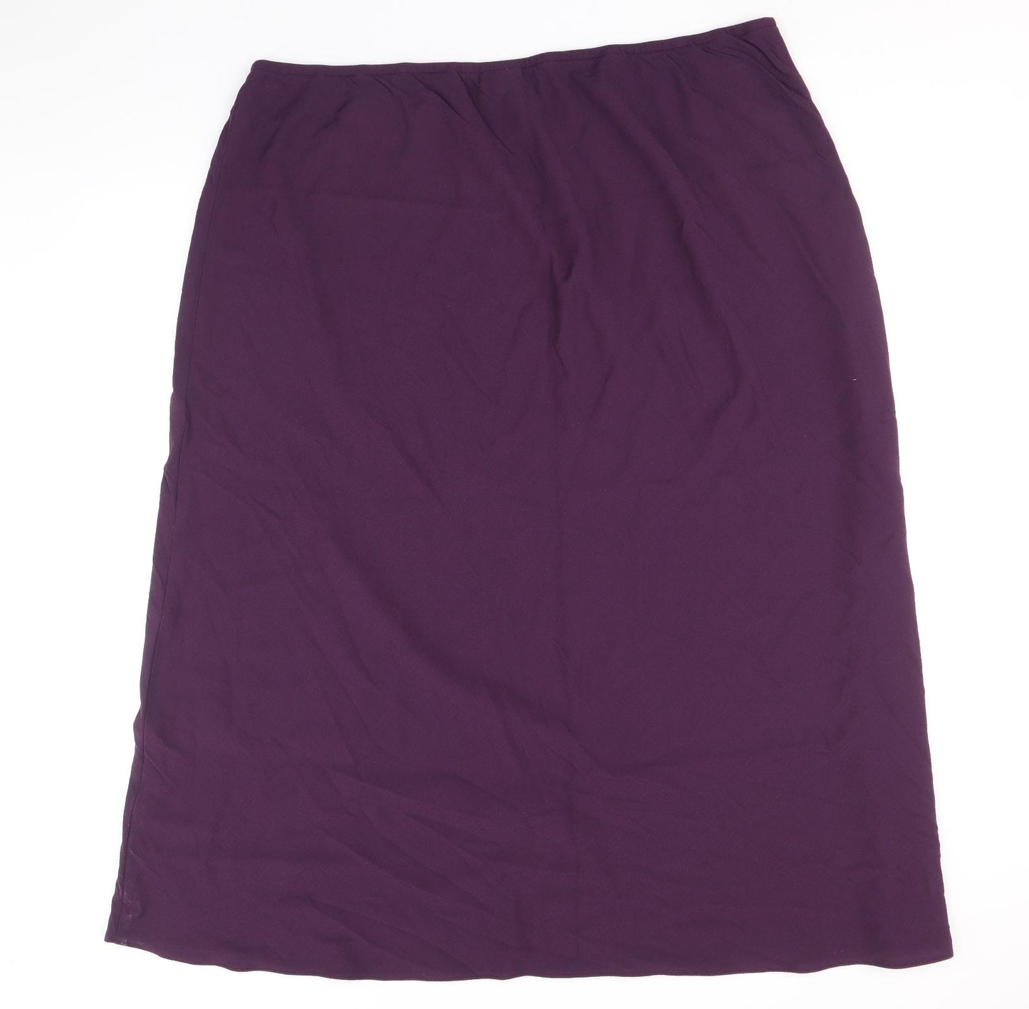 Agenda Womens Purple Viscose Straight & Pencil Skirt Size 26
