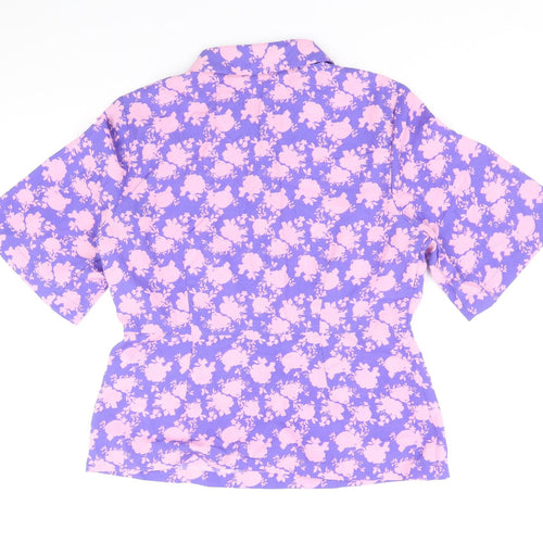 Vera Moda Womens Multicoloured Geometric Polyester Basic Button-Up Size S V-Neck