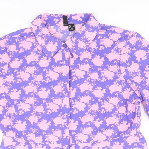 Vera Moda Womens Multicoloured Geometric Polyester Basic Button-Up Size S V-Neck