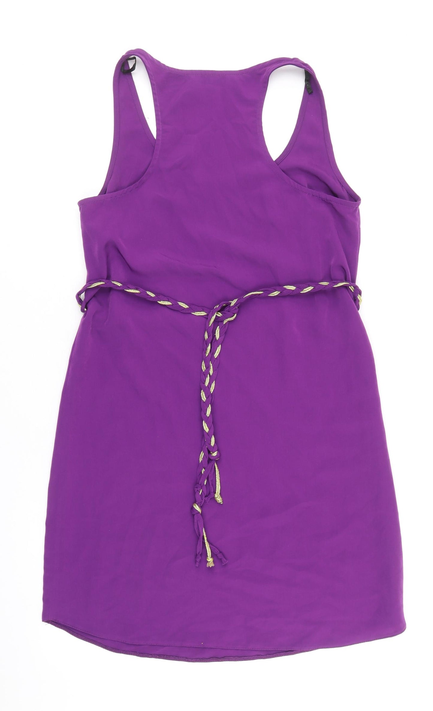 Dorothy Perkins Womens Purple Polyester A-Line Size 10 Scoop Neck Pullover