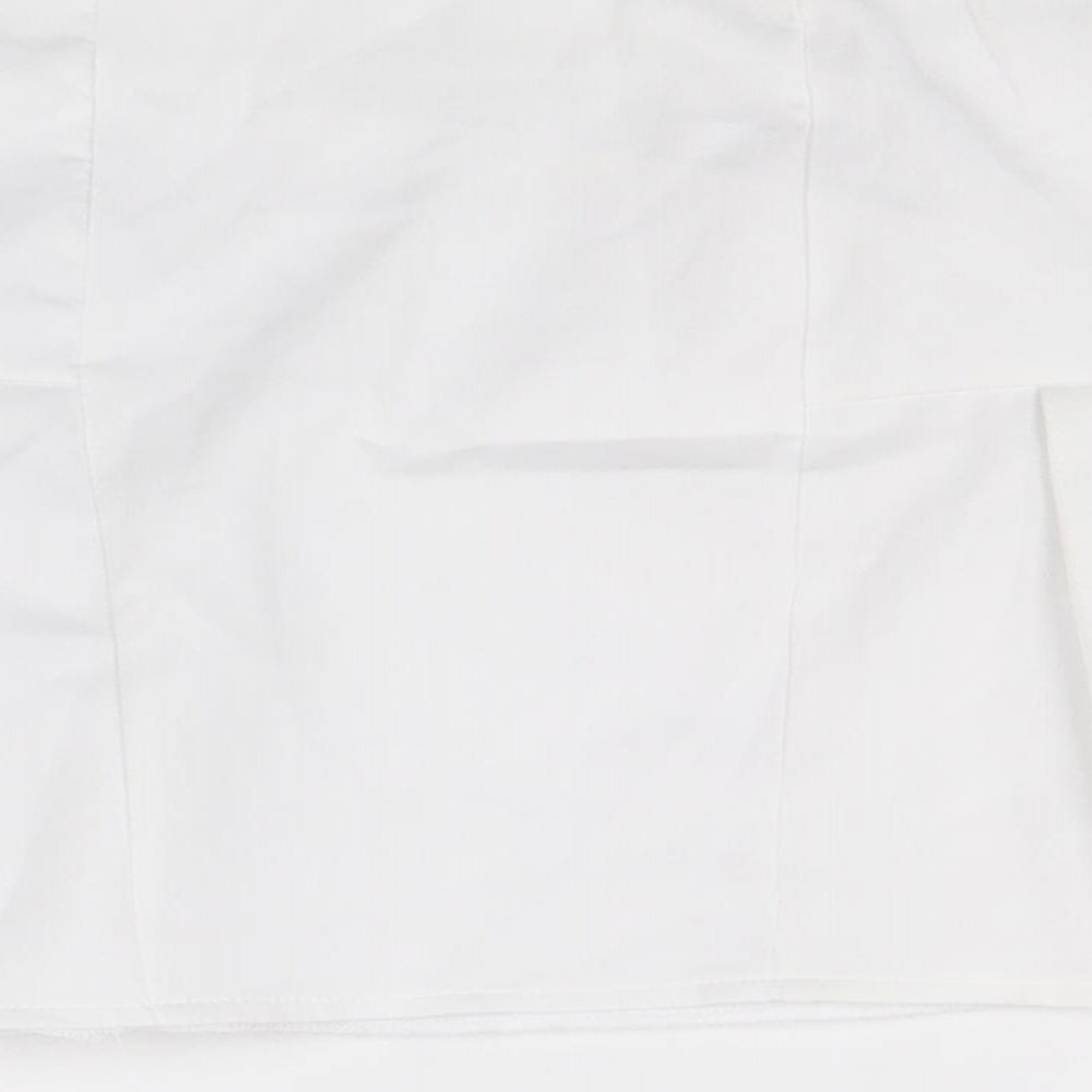 Primark Girls White Polyester Mini Skirt Size 7-8 Years Regular Zip