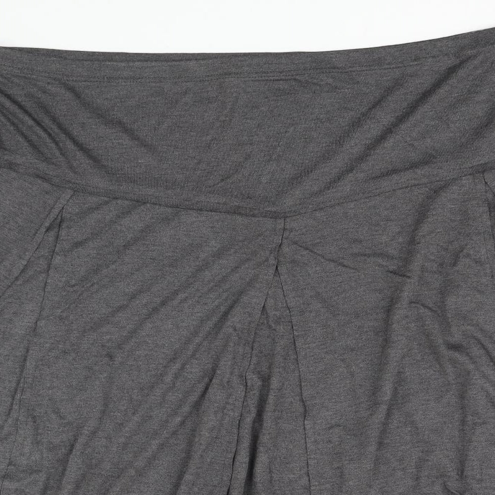 Casual Comfort Womens Grey Polyester Flare Skirt Size 26