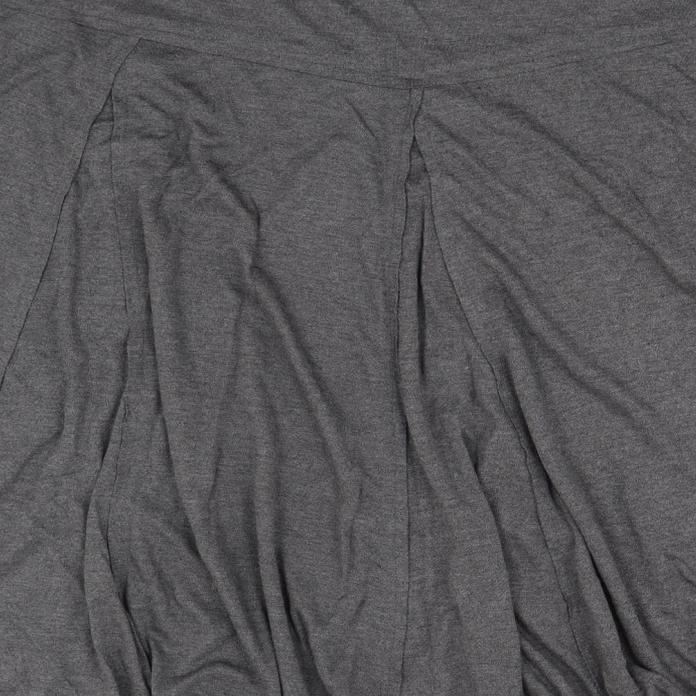 Casual Comfort Womens Grey Polyester Flare Skirt Size 26