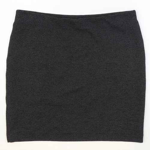 Preworn Womens Black Polyester Straight & Pencil Skirt Size 32 in