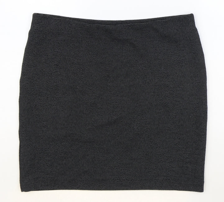 Preworn Womens Black Polyester Straight & Pencil Skirt Size 32 in