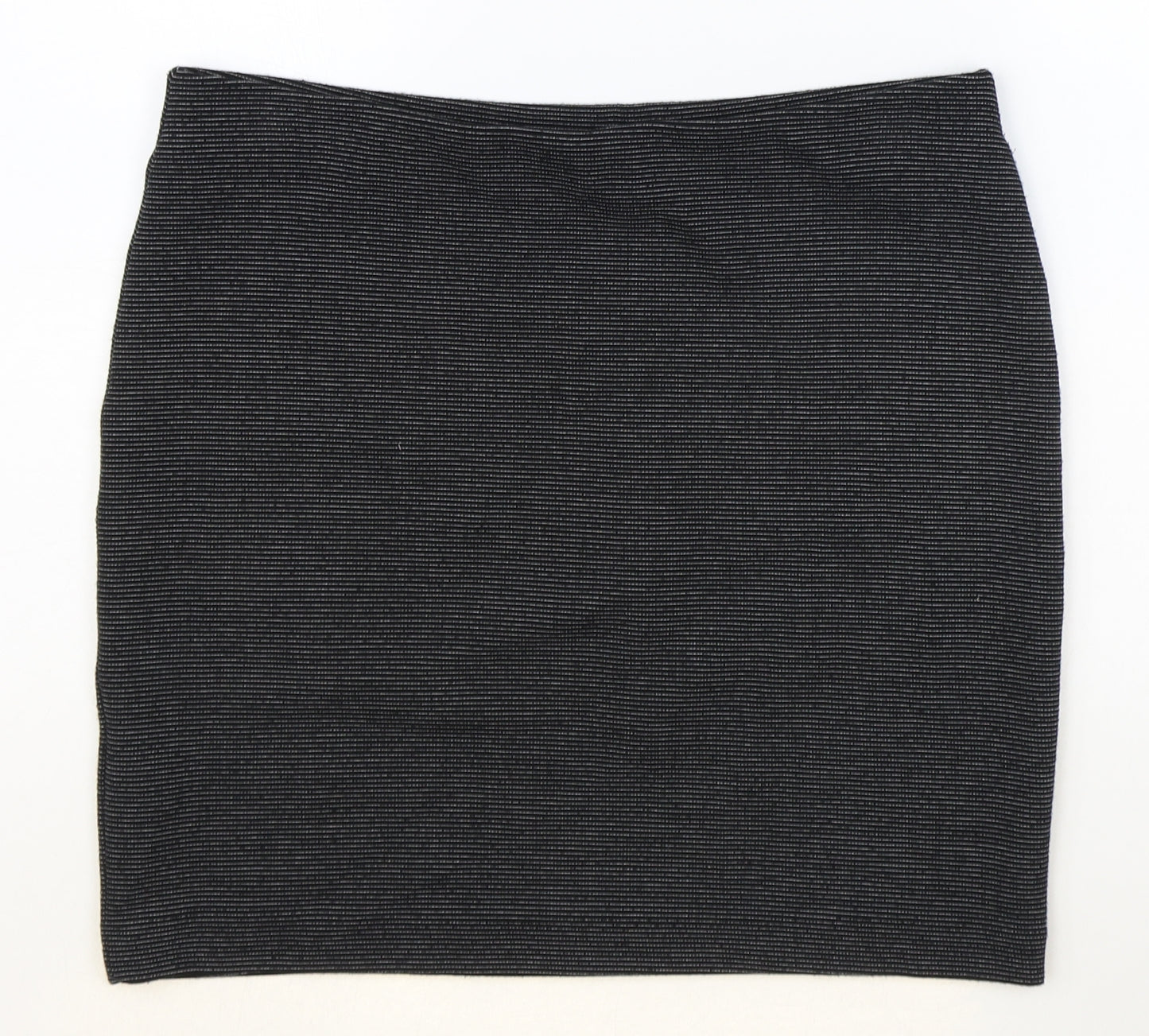 Preworn Womens Black Polyester Straight & Pencil Skirt Size 32 in