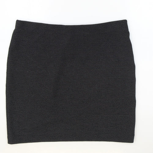 Preworn Womens Black Polyester Straight & Pencil Skirt Size 32 in