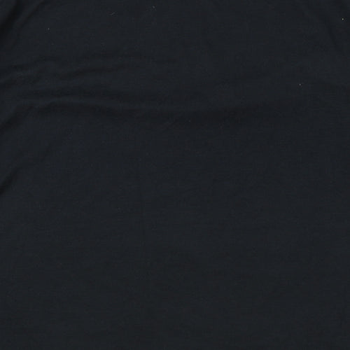 Papaya Womens Black Polyester Basic Blouse Size XL Scoop Neck - Cold Shoulder Detail