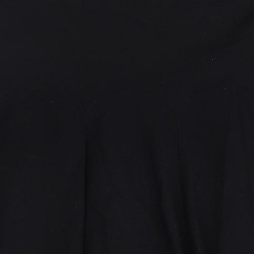Marks and Spencer Womens Black Polyester Swing Skirt Size 10 Zip