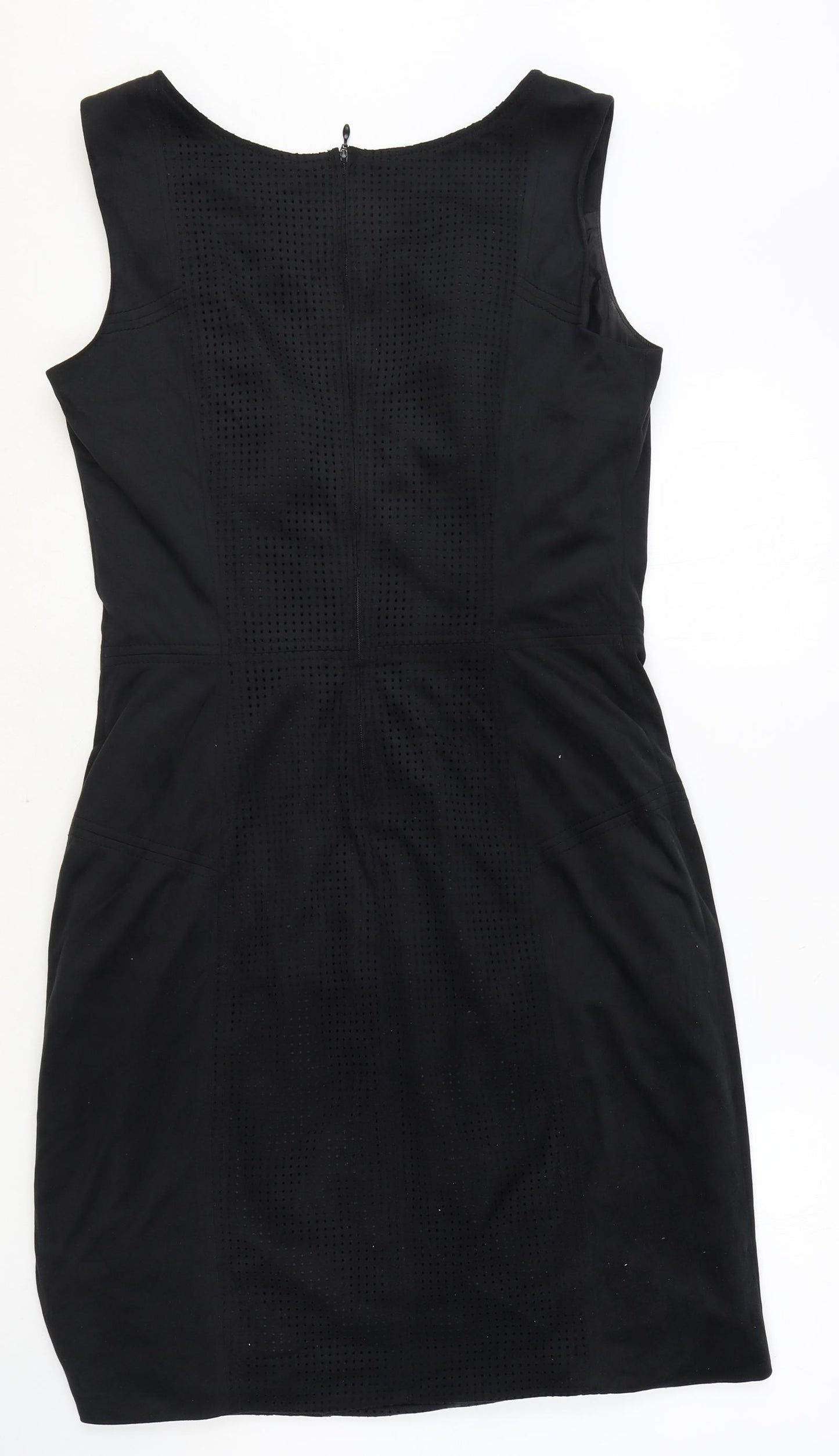 ORSAY Womens Black Polyester A-Line Size 12 Boat Neck Zip