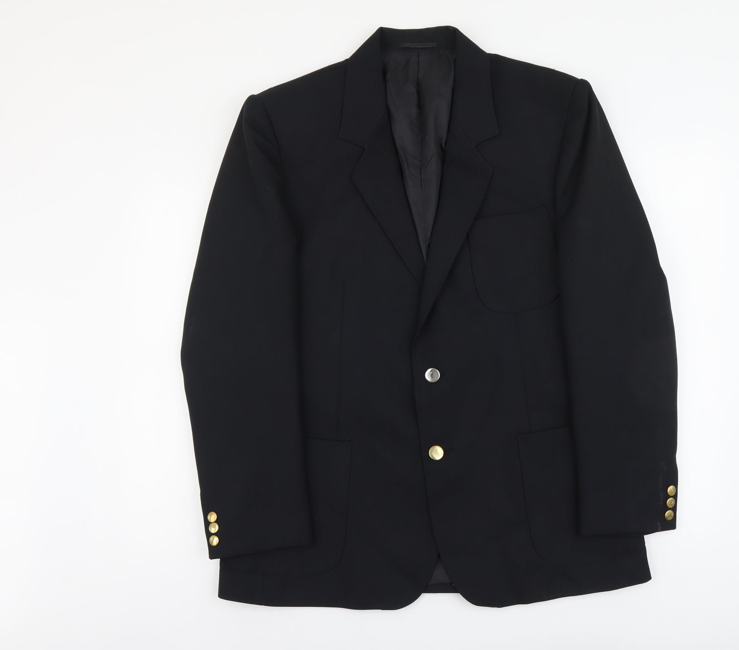 Quality Menswear Mens Black Polyester Jacket Blazer Size L Regular