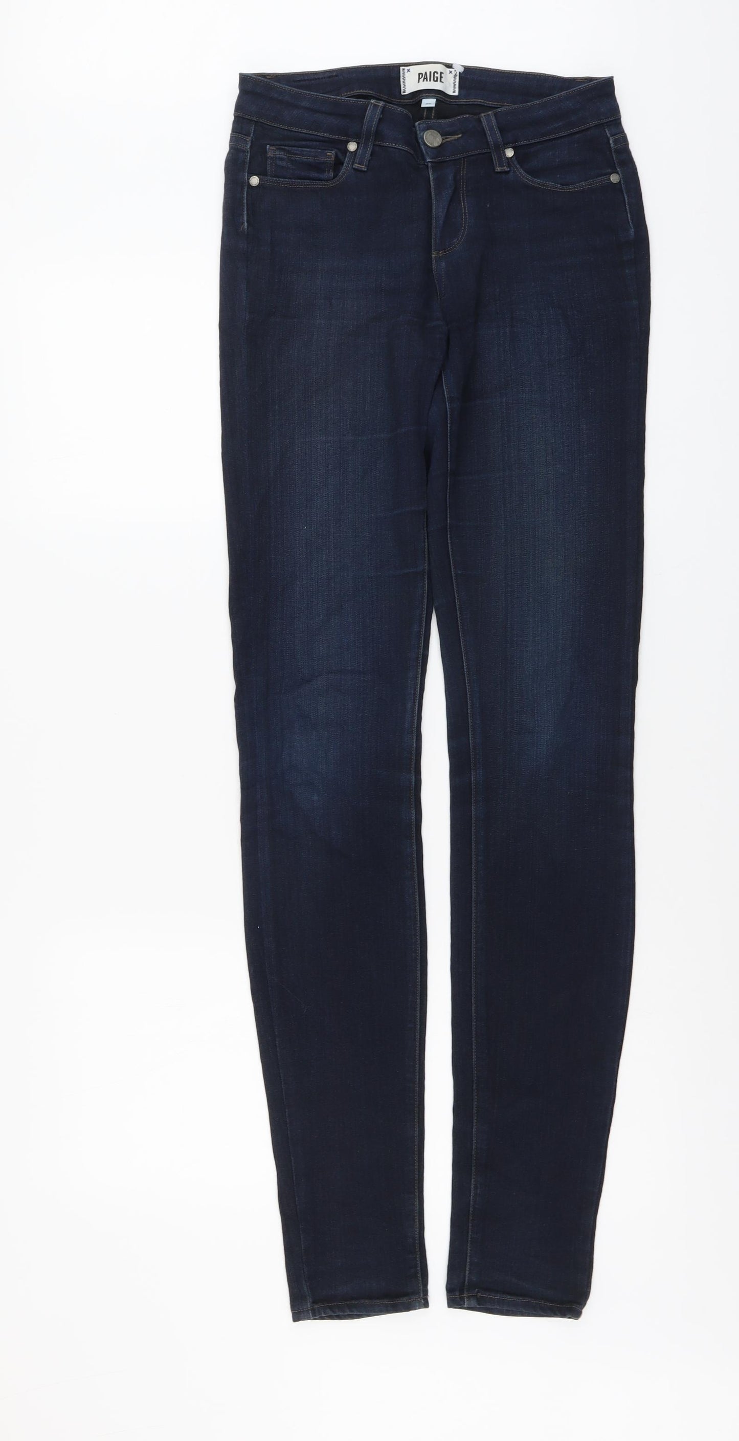 Paige Womens Blue Cotton Skinny Jeans Size 26 in L35 in Relaxed Button