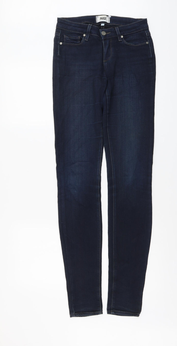 Paige Womens Blue Cotton Skinny Jeans Size 26 in L35 in Relaxed Button