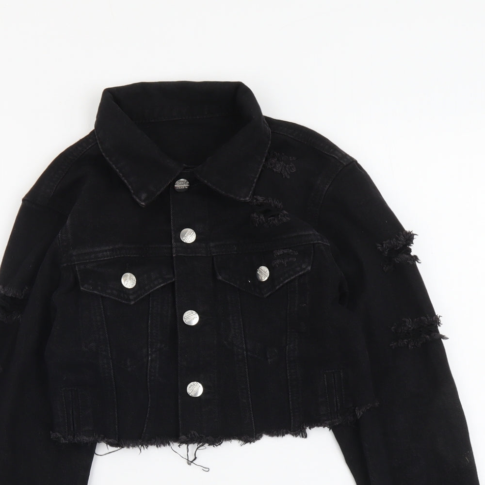 SheIn Womens Black Jacket Size XS Button