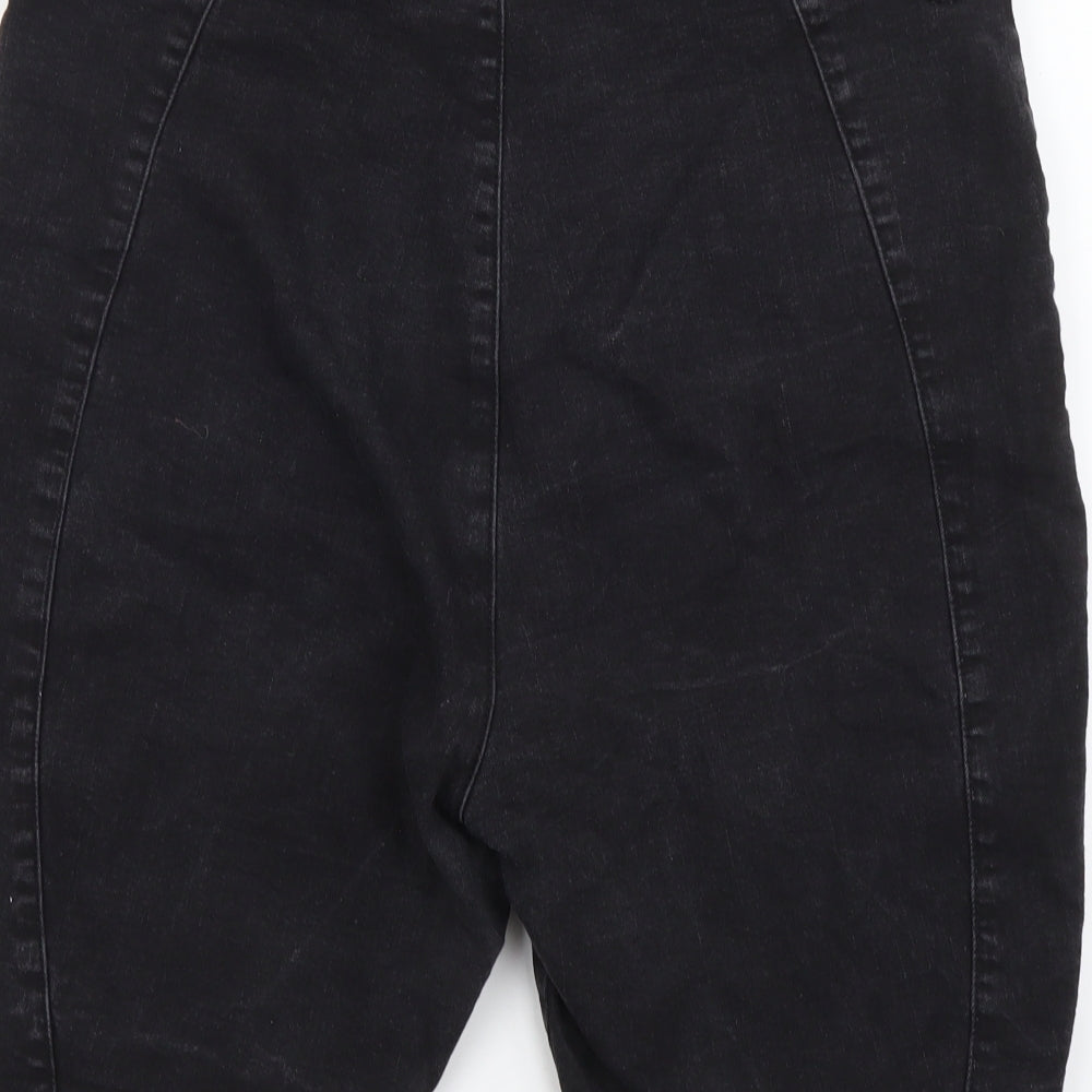 ASOS Womens Black Cotton Cut-Off Shorts Size 20 L8 in Regular Button