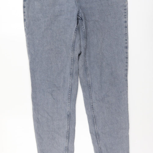 Topshop Womens Blue Cotton Skinny Jeans Size 32 in L34 in Regular Button