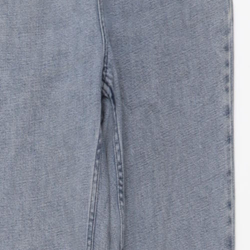 Topshop Womens Blue Cotton Skinny Jeans Size 32 in L34 in Regular Button