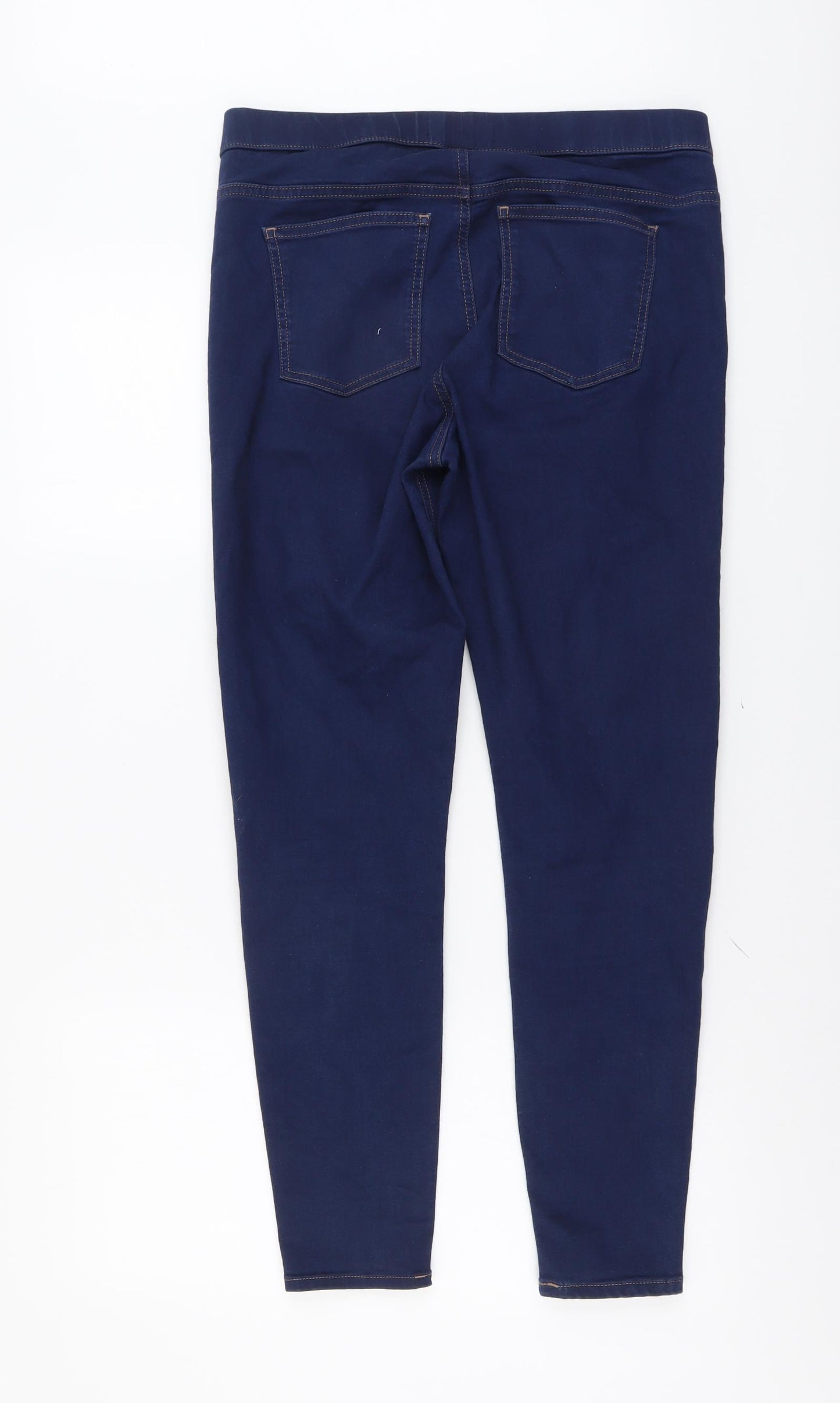 Marks and Spencer Womens Blue Cotton Jegging Jeans Size 14 L27 in Regular