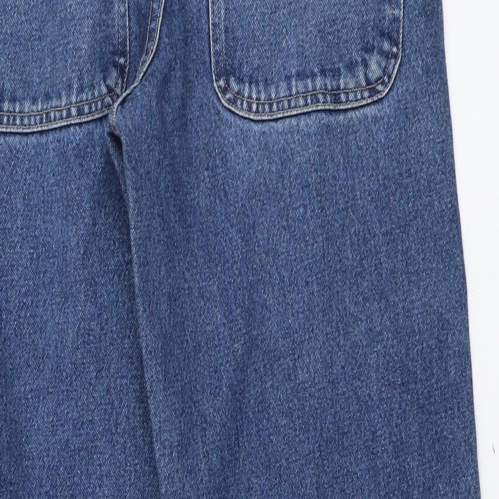 Old Navy Womens Blue Cotton Straight Jeans Size 12 L25 in Regular Button