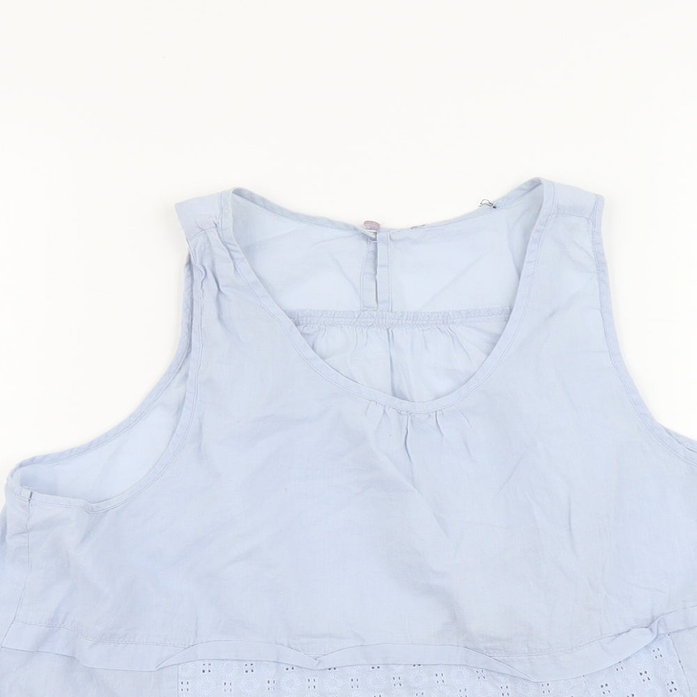 Atmosphere Womens Beige Cotton Basic Tank Size 14 Round Neck