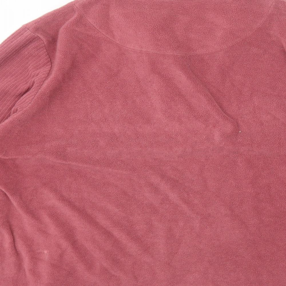 DASH Womens Pink Polyester Pullover Sweatshirt Size 16 Zip