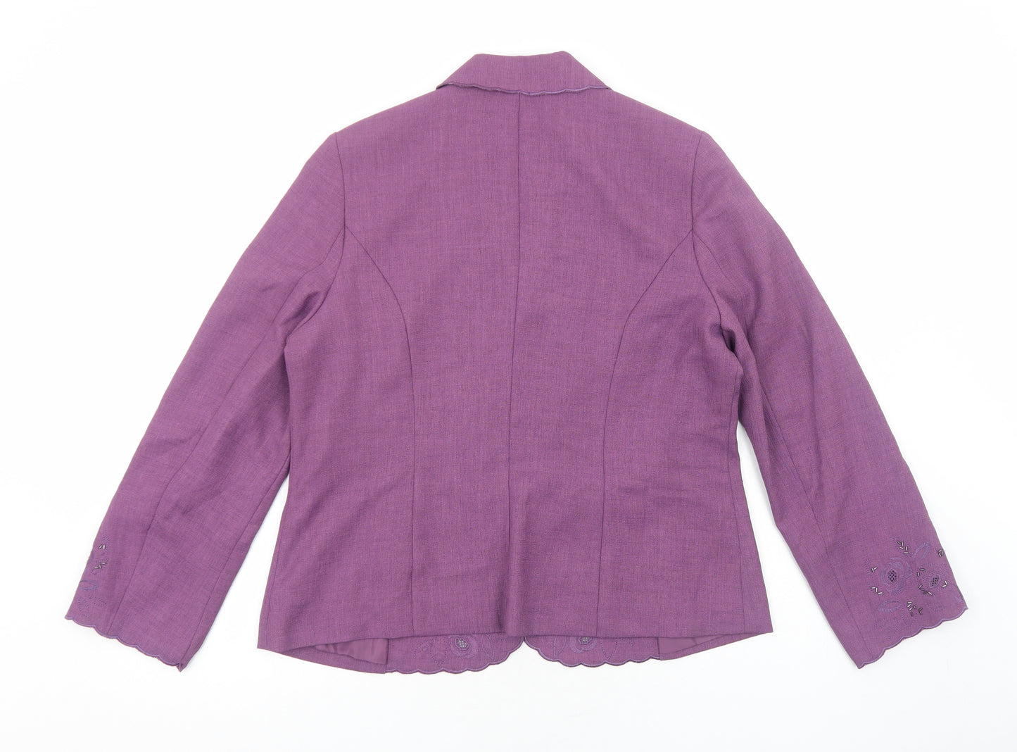 Eastex Womens Purple Jacket Blazer Size 14 Button