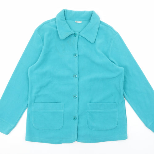 Damart Womens Blue Jacket Size 14 Button