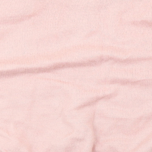 essence Womens Pink Round Neck Polyester Pullover Jumper Size M