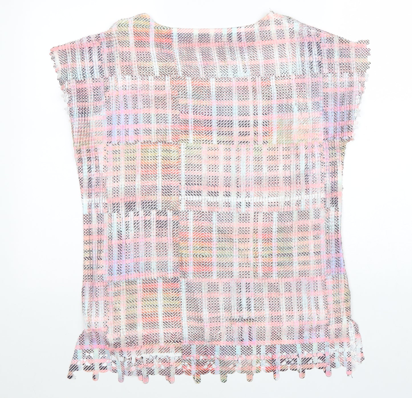 Chianti Womens Multicoloured Geometric Polyester Basic Blouse Size 12 Round Neck