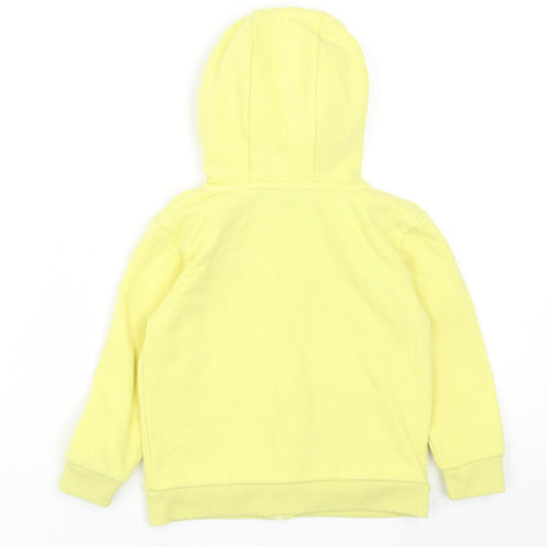 Dunnes Stores Girls Yellow Cotton Full Zip Jumper Size 18-24 Months Zip