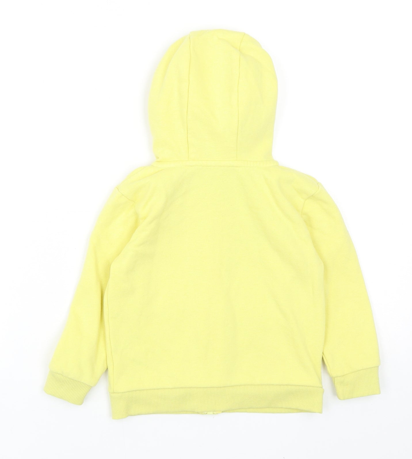 Dunnes Stores Girls Yellow Cotton Full Zip Jumper Size 18-24 Months Zip