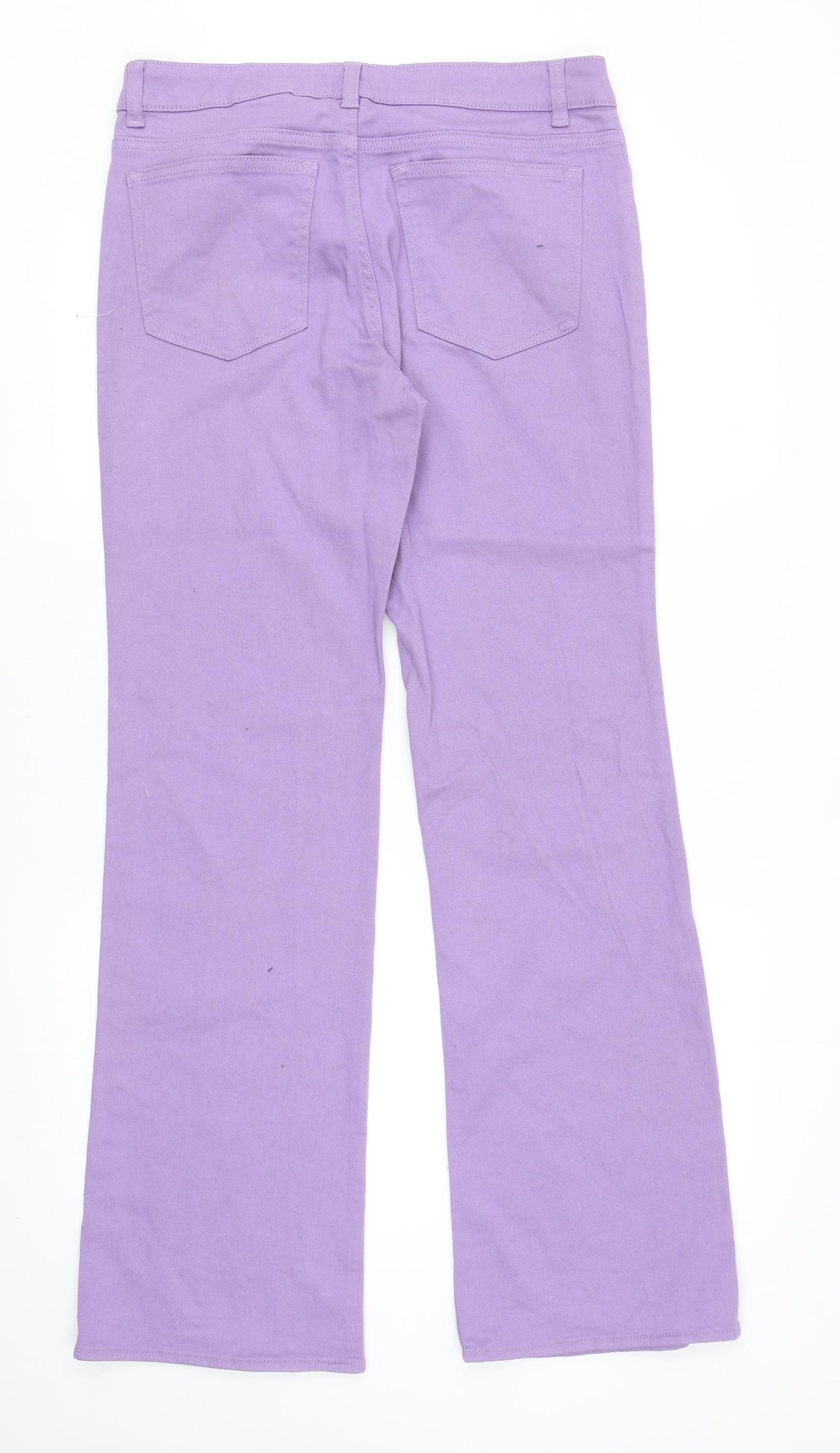 Divided by H&M Womens Purple Cotton Bootcut Jeans Size 12 Regular Zip