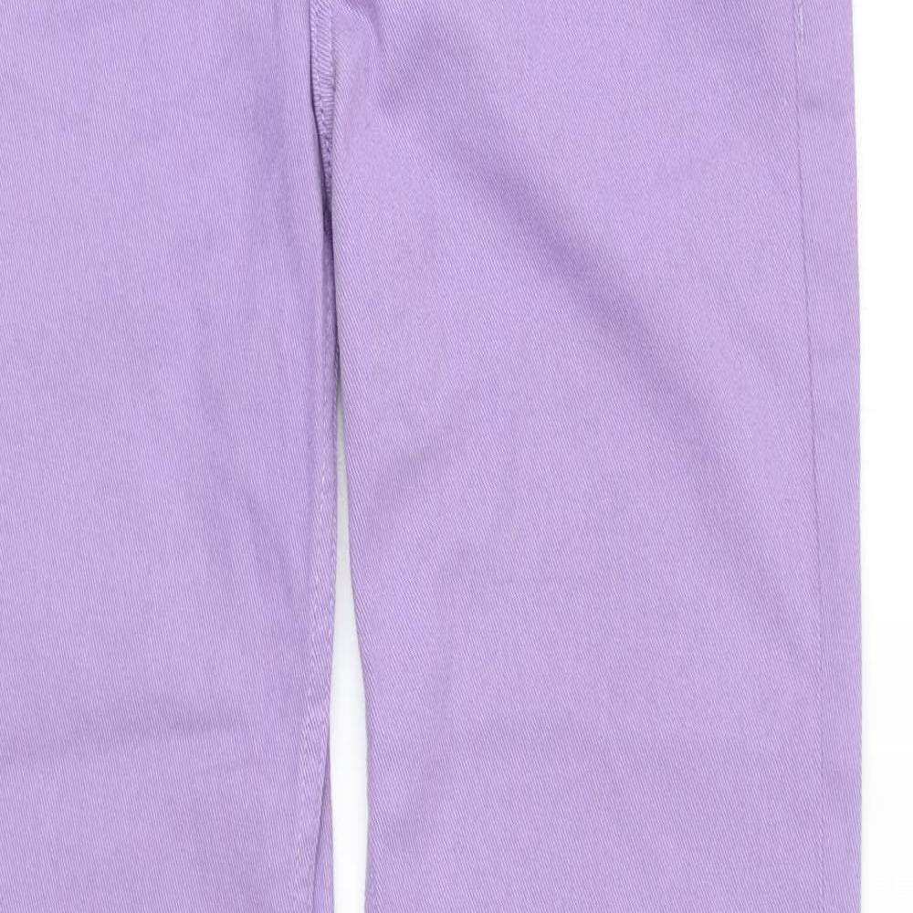 Divided by H&M Womens Purple Cotton Bootcut Jeans Size 12 Regular Zip