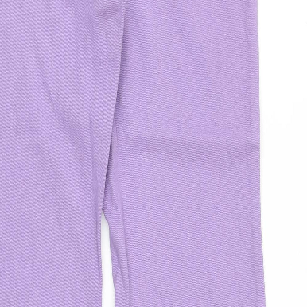 Divided by H&M Womens Purple Cotton Bootcut Jeans Size 12 Regular Zip