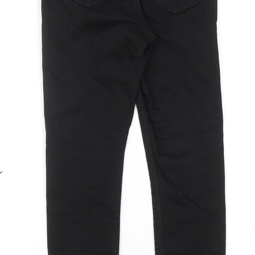 Topshop Womens Black Cotton Skinny Jeans Size 26 in L28 in Regular Zip