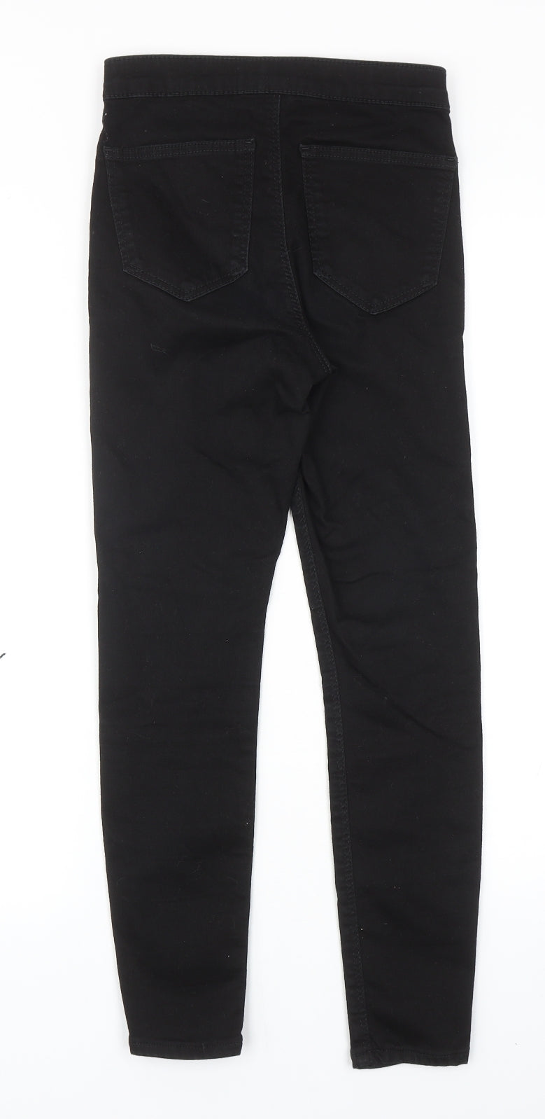 Topshop Womens Black Cotton Skinny Jeans Size 26 in L28 in Regular Zip