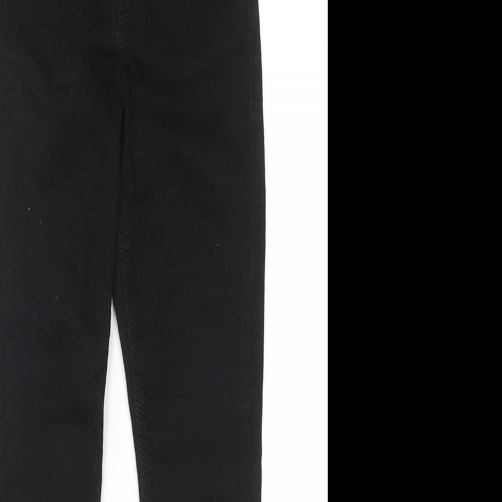 Topshop Womens Black Cotton Skinny Jeans Size 26 in L28 in Regular Zip