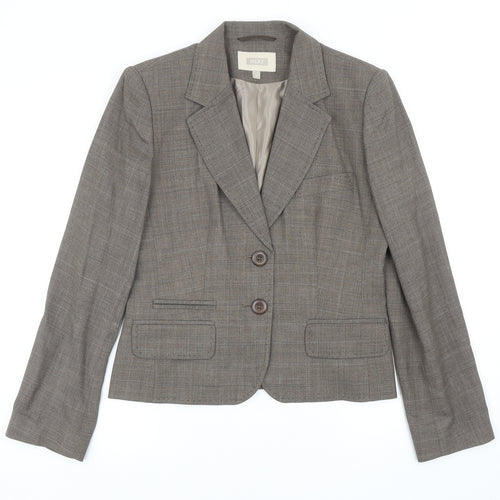 NEXT Womens Brown Wool Jacket Blazer Size 12