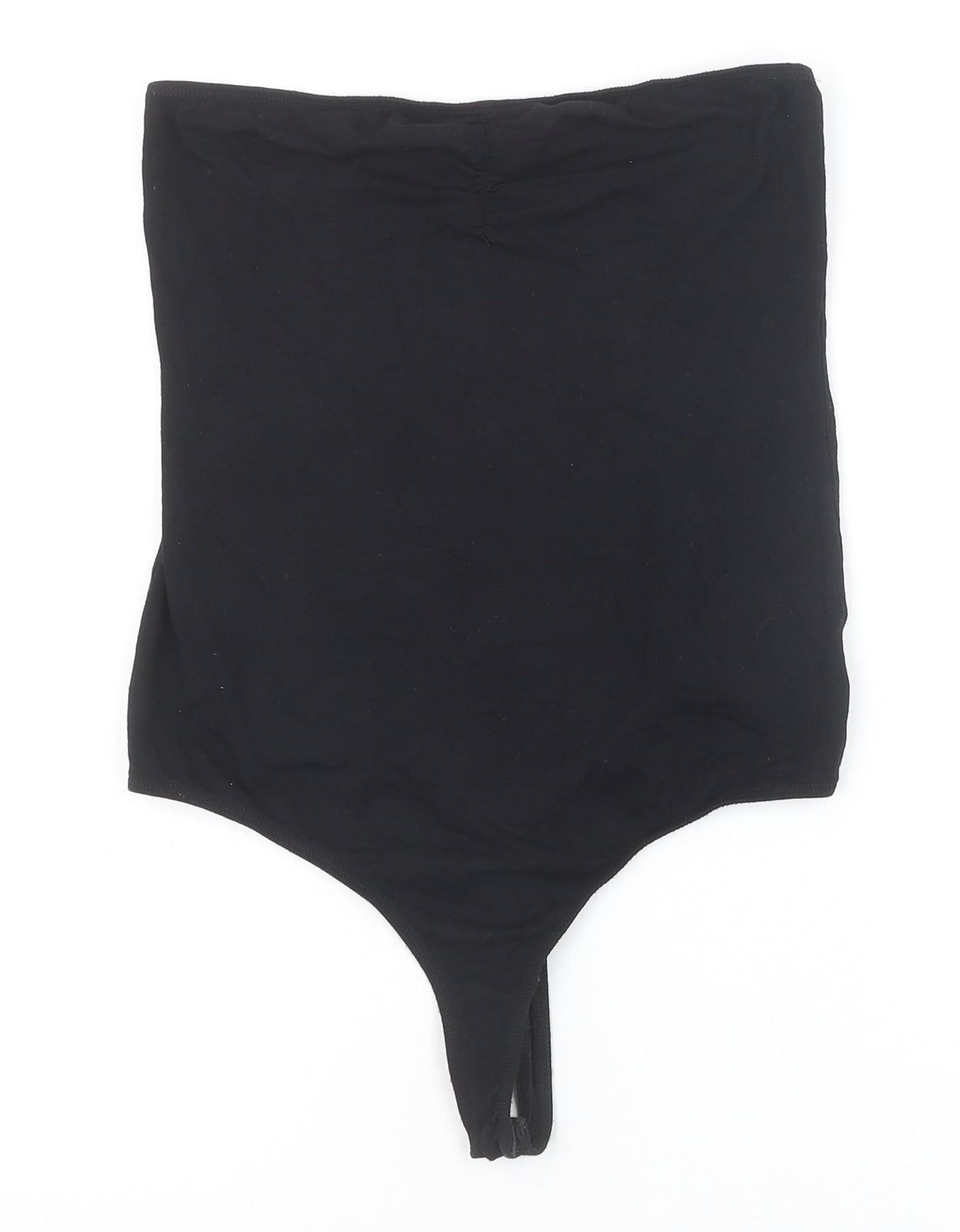 ASOS Womens Black Viscose Bodysuit One-Piece Size 10 Snap