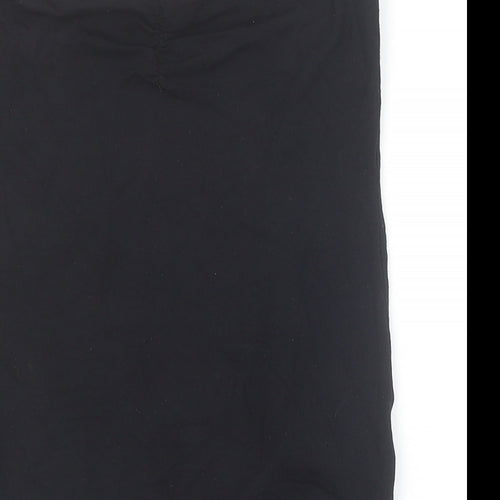 ASOS Womens Black Viscose Bodysuit One-Piece Size 10 Snap
