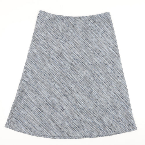 Wallis Womens Blue Polyester Swing Skirt Size 14