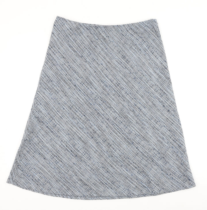 Wallis Womens Blue Polyester Swing Skirt Size 14