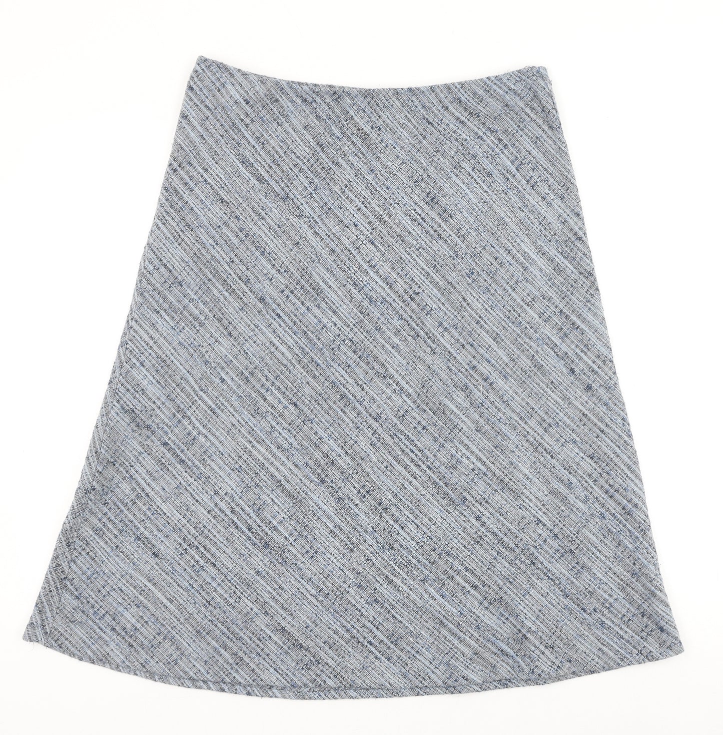 Wallis Womens Blue Polyester Swing Skirt Size 14