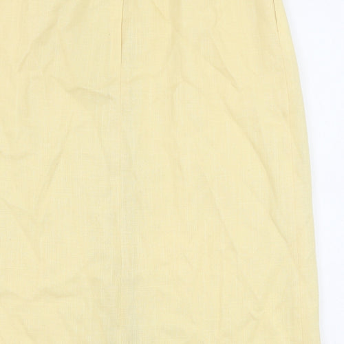 Jones New York Womens Yellow Polyester Tulip Skirt Size 10 Zip