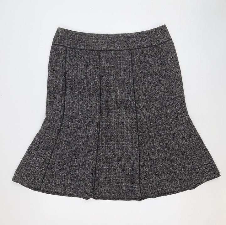 EWM Womens Grey Polyester Trumpet Skirt Size 16