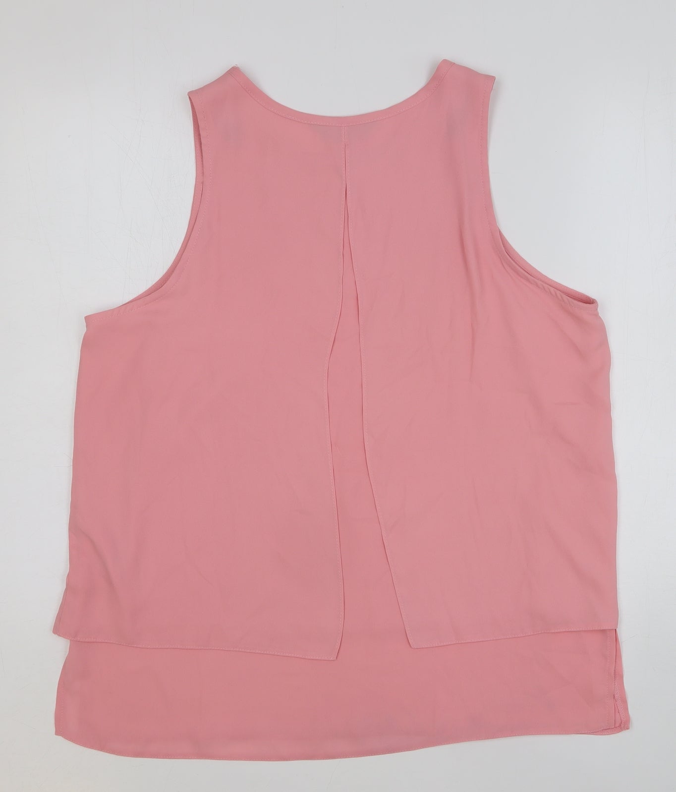 Dorothy Perkins Womens Pink Polyester Basic Tank Size 16 Round Neck