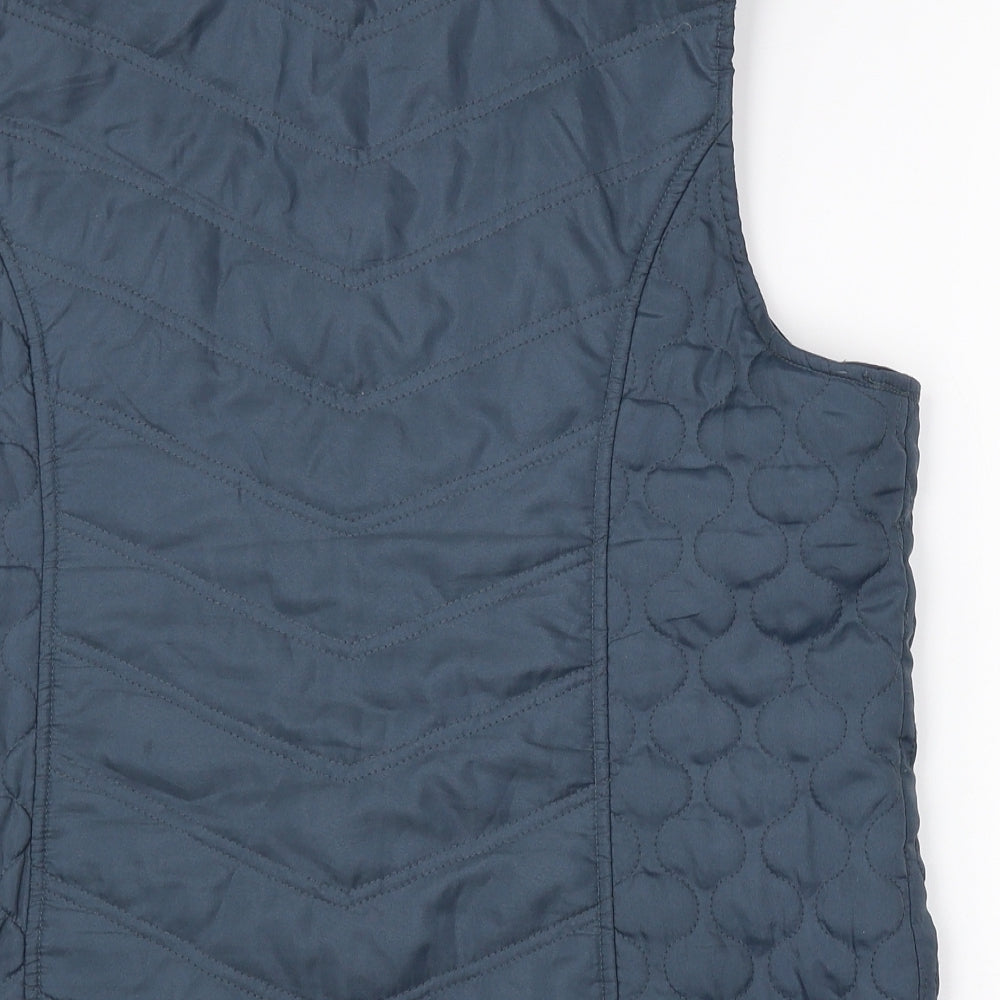 DASH Womens Blue Gilet Jacket Size 16 Zip