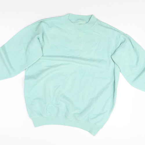 Preworn Womens Blue Round Neck Cotton Pullover Jumper Size 8